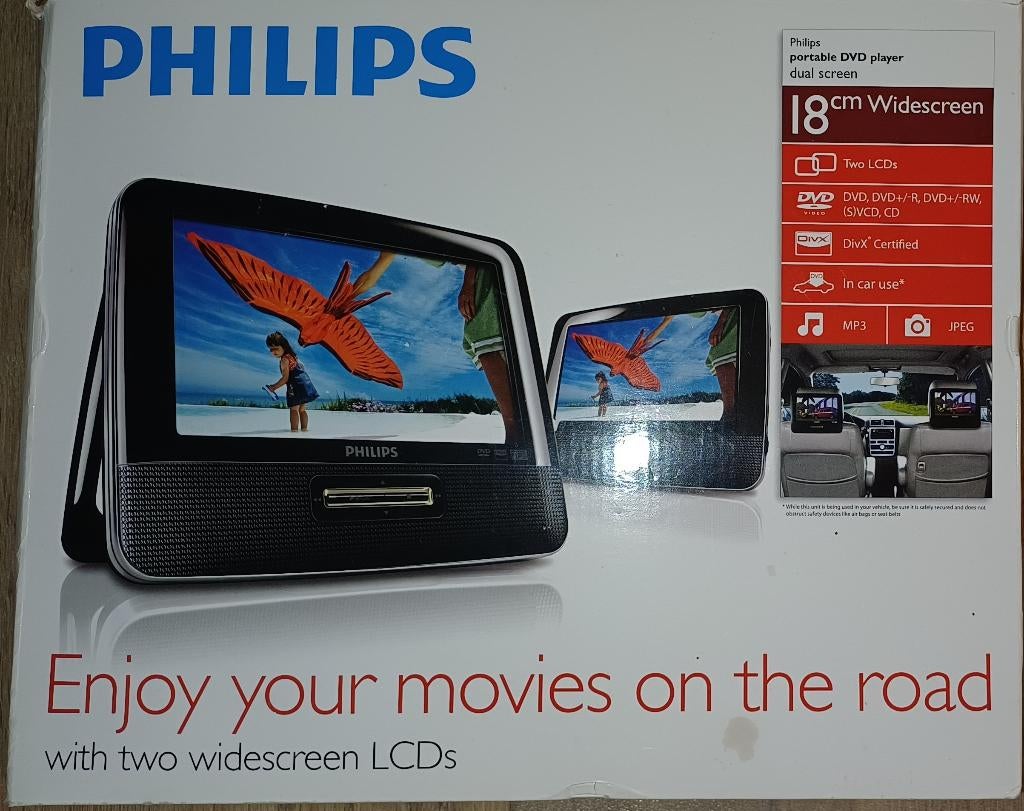 Philips PD7022 portable DVD 2 schermen, Auto diversen, Auto-accessoires, Gebruikt, Ophalen