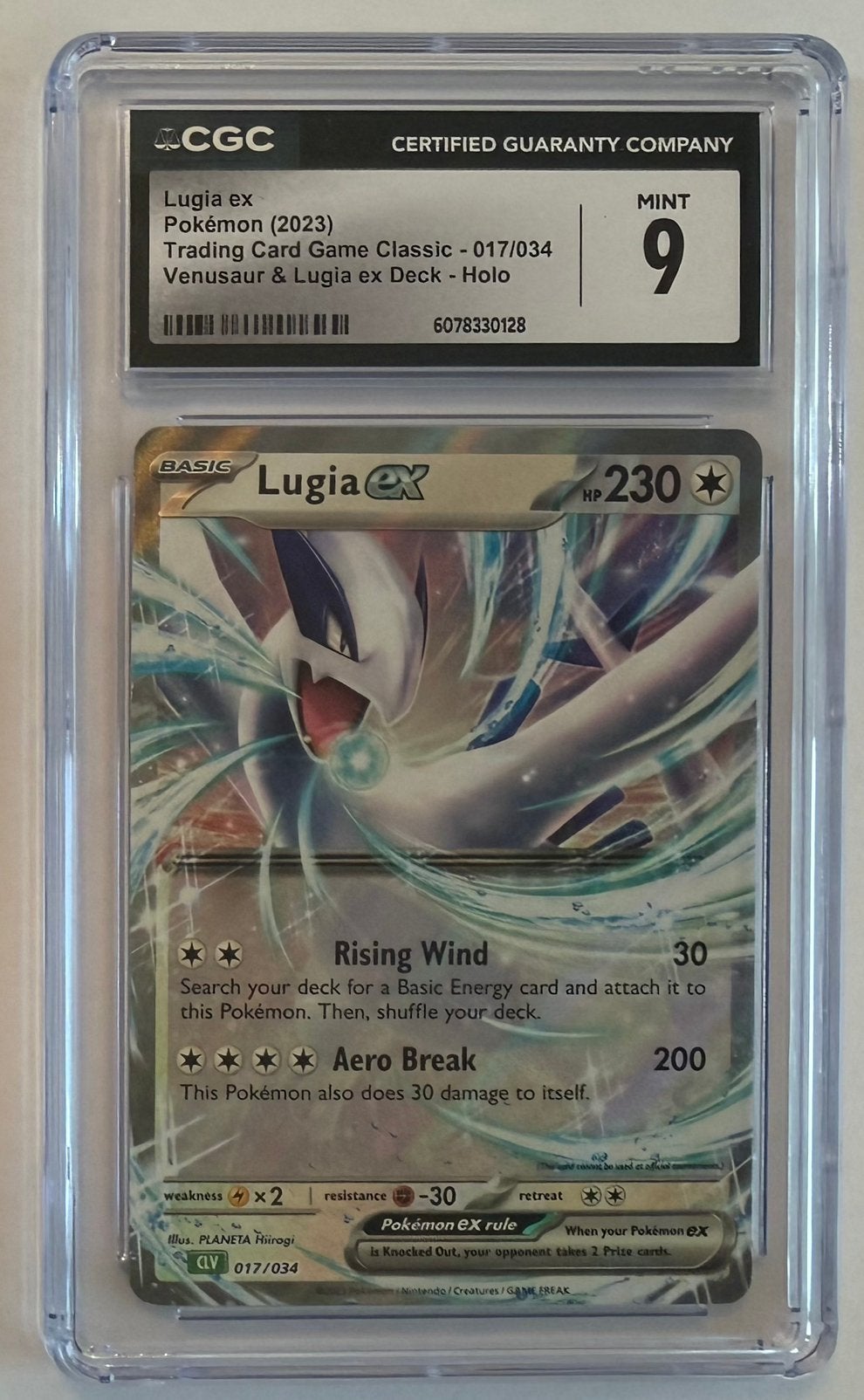 Pokémon Lugia ex TCG Classic CGC 9 – Graded, Ophalen of Verzenden, Zo goed als nieuw