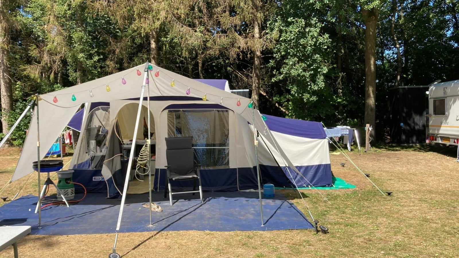 complete jamet jametic met zijtent, Caravans en Kamperen, Ophalen