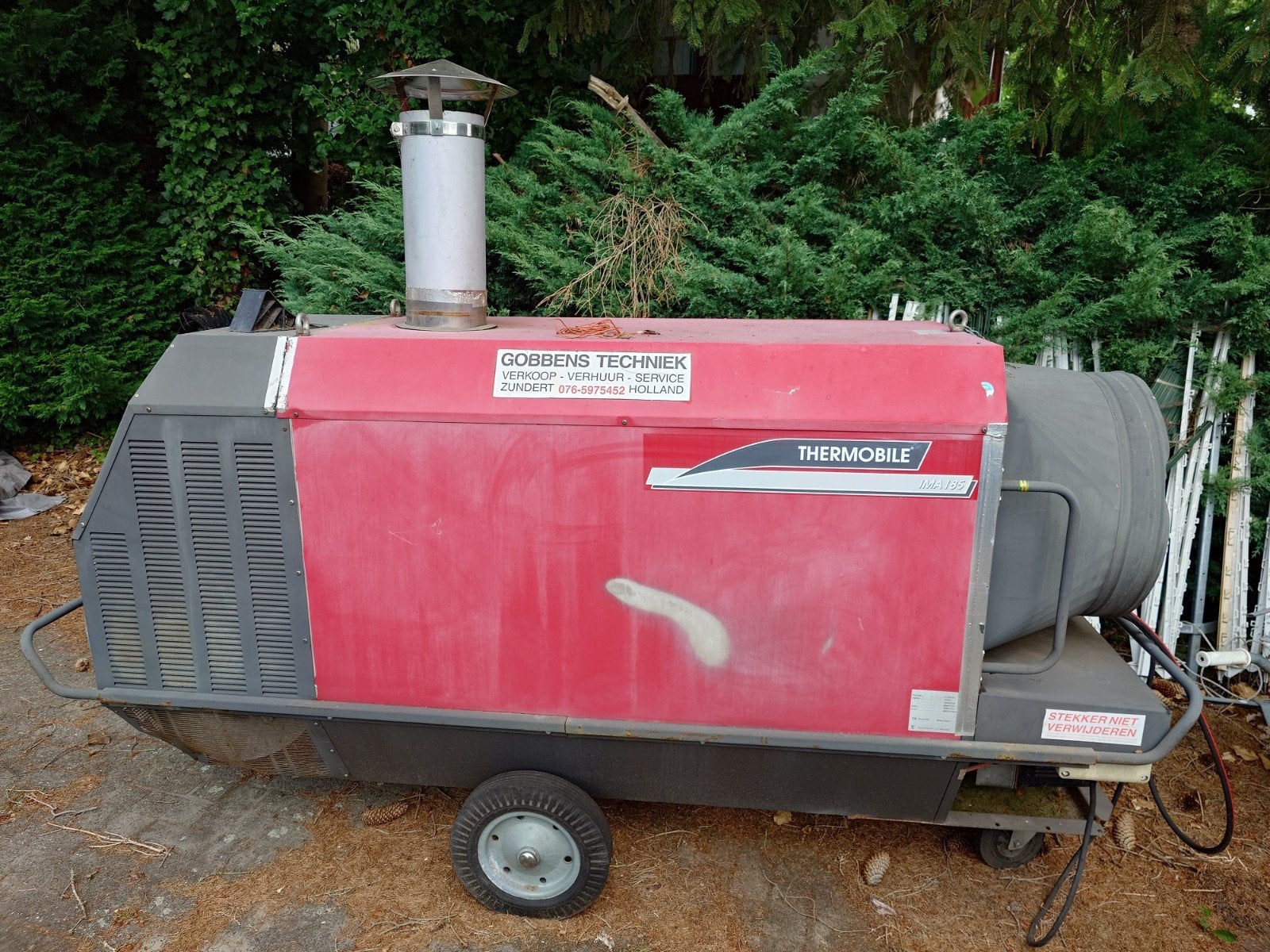 Diesel heater 170 kw, Ophalen