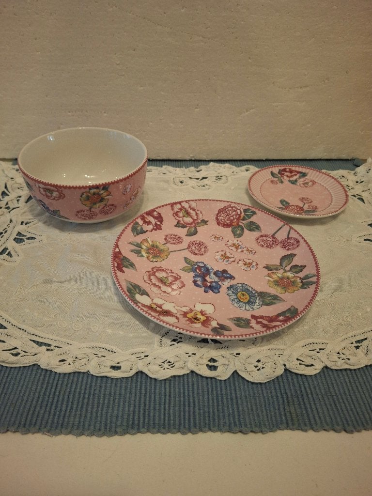Room Seven - mooi gebakbordje, petit four bordje en kommetje, Huis en Inrichting, --, Overige merken, Ophalen of Verzenden, Zo goed als nieuw