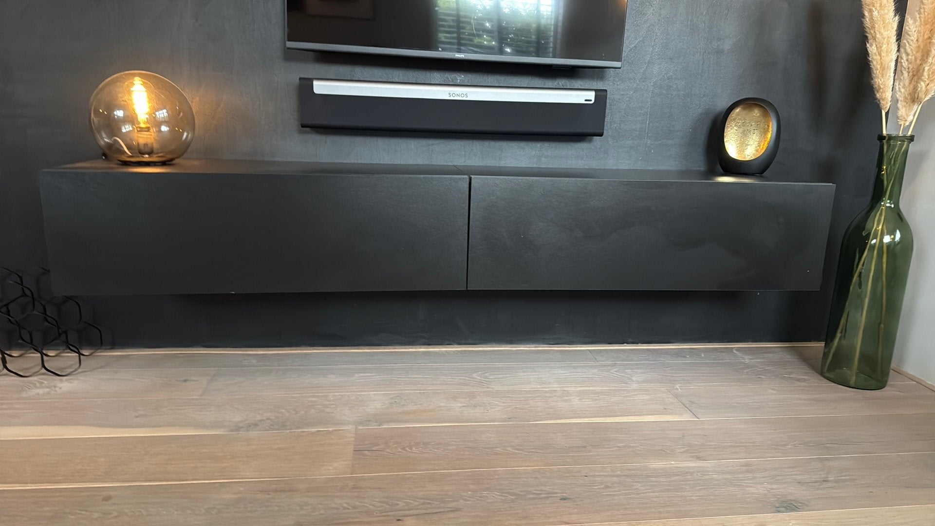 Tv meubel zwart, Huis en Inrichting, Kasten | Televisiemeubels, Ophalen, Zo goed als nieuw, 25 tot 50 cm, Minder dan 100 cm