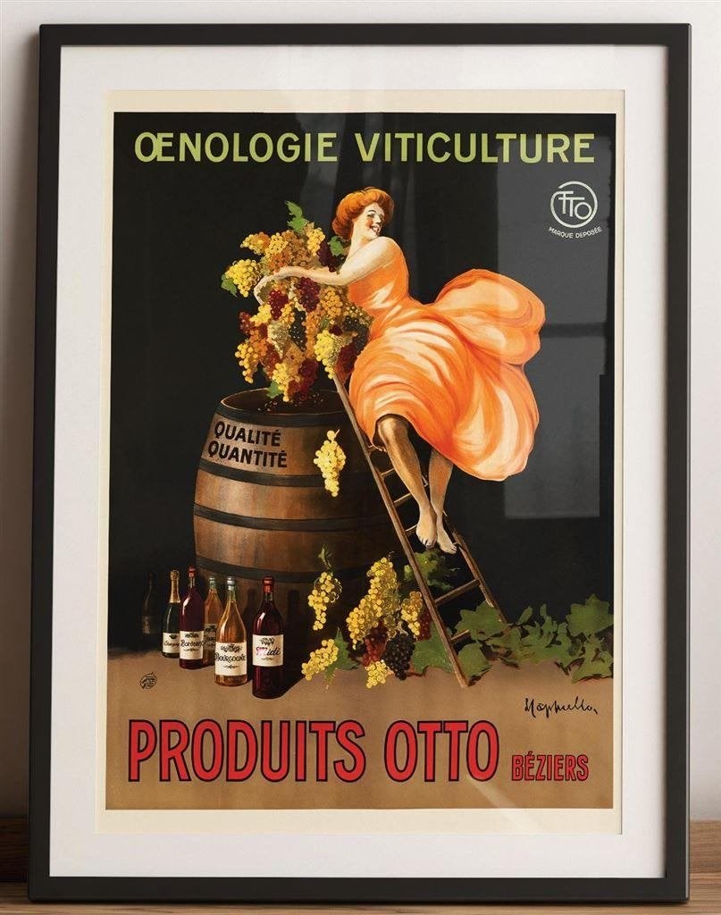 Leonetto Cappiello Grote Kunst Poster Art Deco Wijn, Verzenden, Nieuw, Frankrijk, Champagne