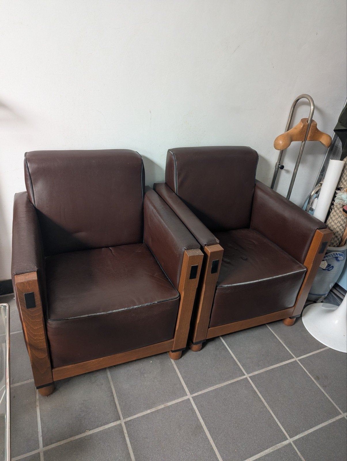 2 Art Deco stijl fauteuils - Rooker I Dutch Seating Compan, Ophalen, Gebruikt, 75 tot 100 cm, 50 tot 75 cm