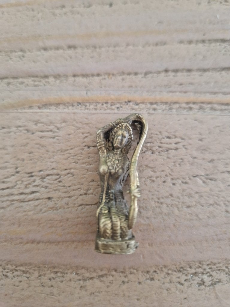 Zittend buddhabeeldje brons, Ophalen of Verzenden