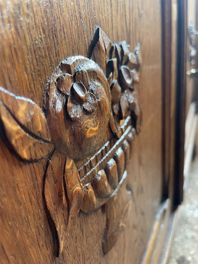 Vintage houten commode wit marmeren blad, Ophalen, Gebruikt