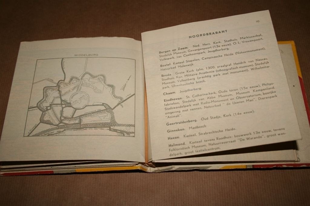Zakkompas van Nederland voor toerisme — ca. 1958, Gelezen, Ophalen of Verzenden, Landkaart, 1800 tot 2000