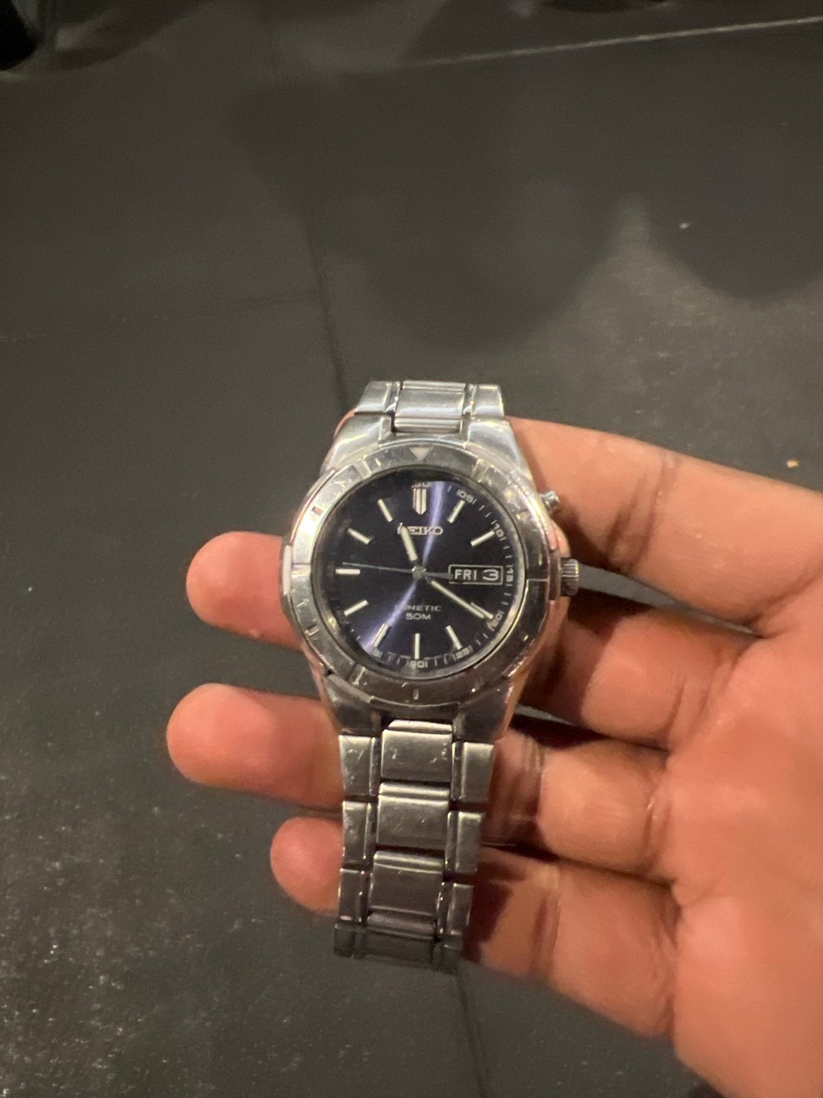 Seiko Kinetic Herenhorloge - Stijlvol en Duurzaam, Seiko, Gebruikt, Staal, Polshorloge