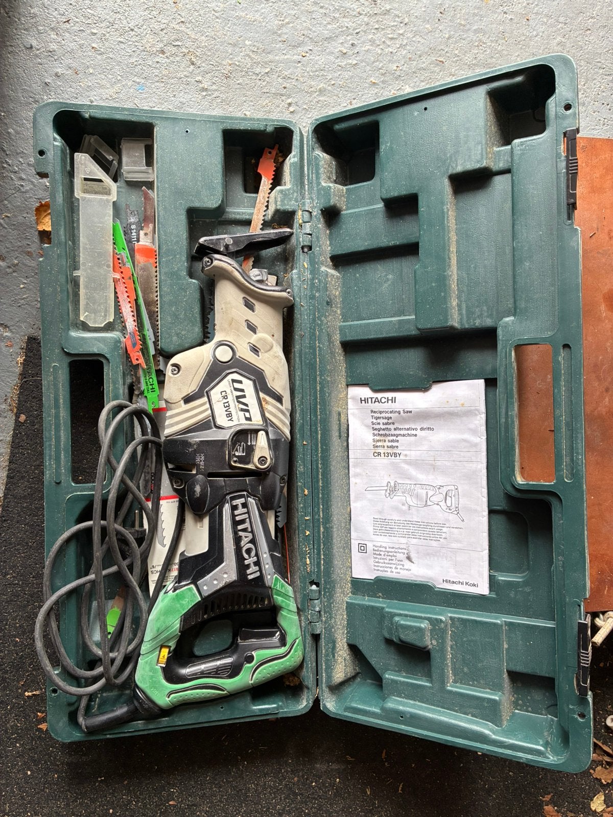 Hitachi Reciprozaag CR 13VBY in koffer, Ophalen, Gebruikt, Reciprozaag