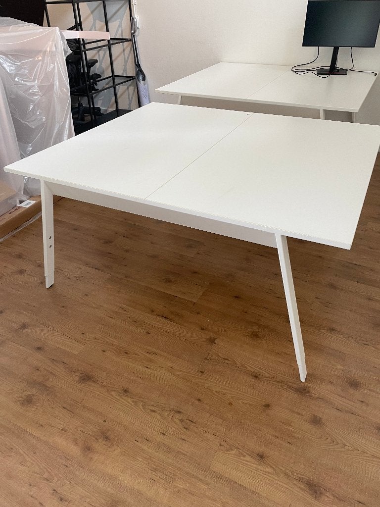 2 duo-bureaus (individueel of als set te koop), Huis en Inrichting, Bureaus, Ophalen, 160 cm, Gebruikt, 140 cm