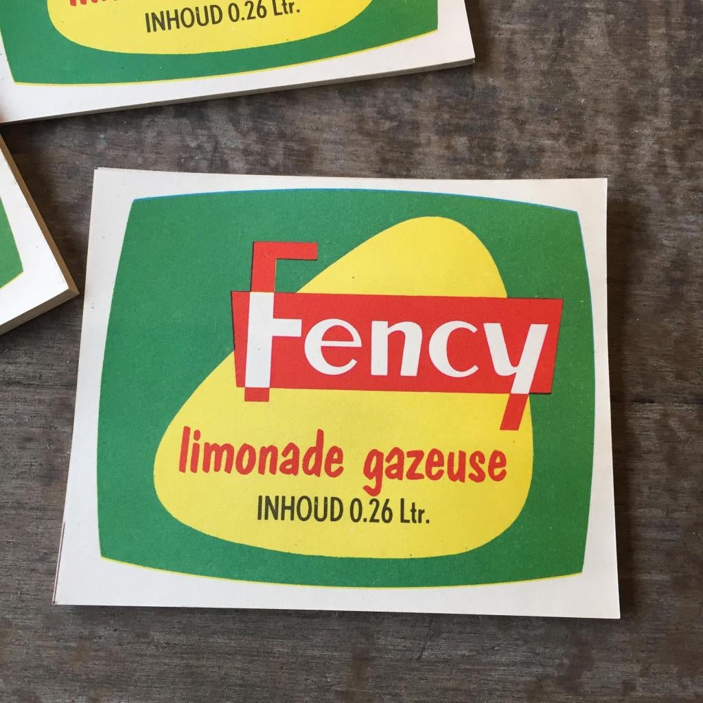 200 authentieke limonade etiketten Fency Gazeuse, Ophalen of Verzenden