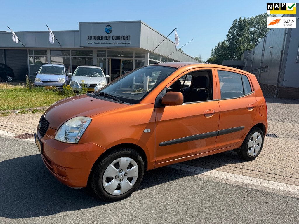 Kia Picanto 1.0 Light, Voorwielaandrijving, Stof, Gebruikt, Zwart