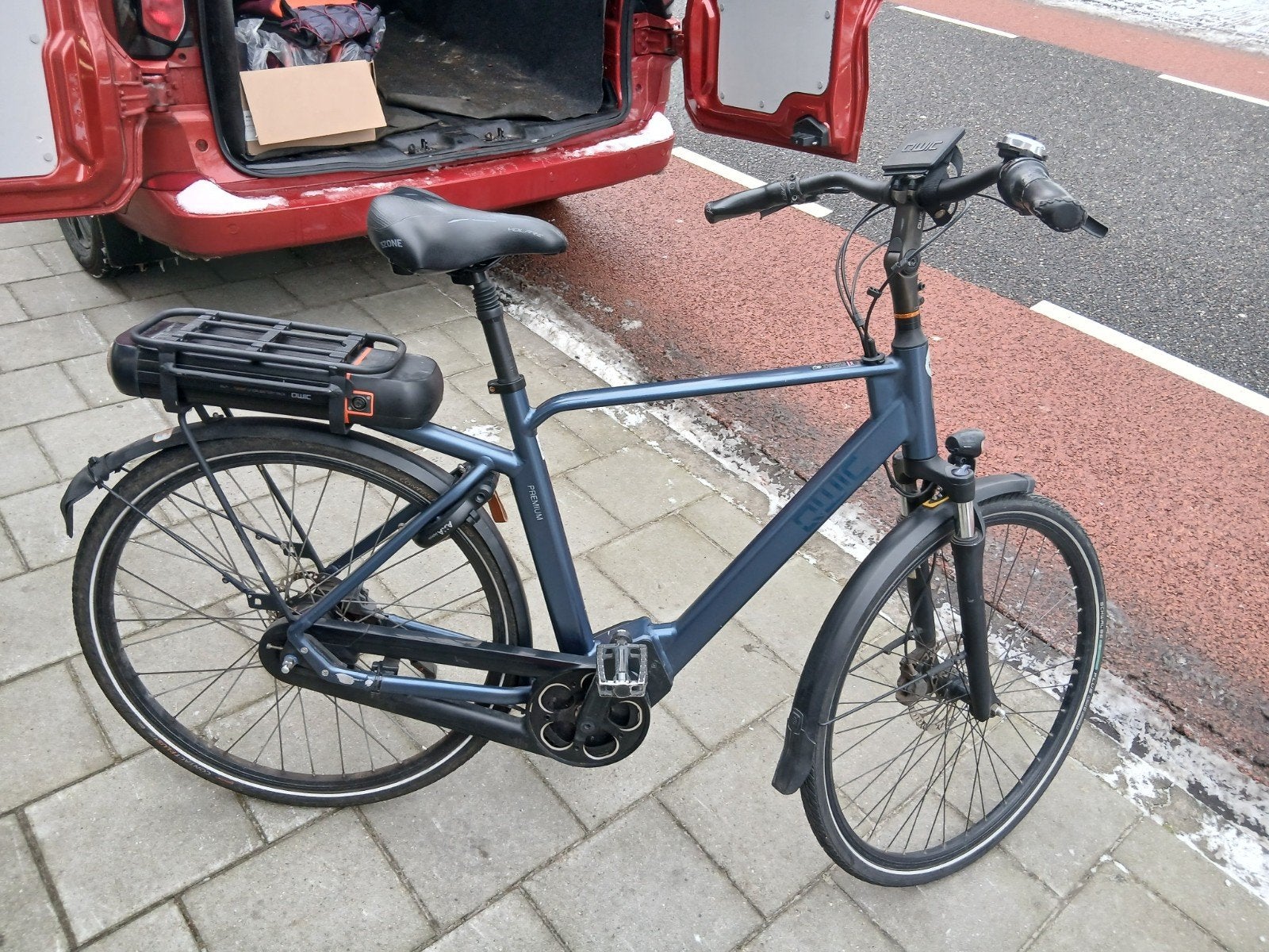 Qwic elektrische fiets met middenmotor, 340 km, zware accu, Fietsen en Brommers, Elektrische fietsen, Qwic, Ophalen of Verzenden
