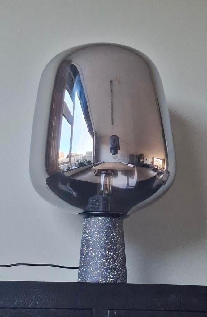 Tafellamp smokeglas hotel chique luxe Lamp glass H70, Ophalen, 50 tot 75 cm, Glas, Chique design luxe