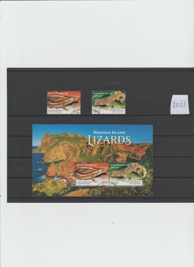 Norfolk Island Hagedissen Postzegels 2021, Postzegels en Munten, Ophalen of Verzenden, Gestempeld