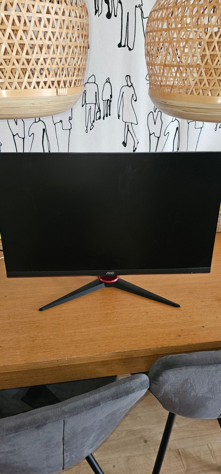 AOC 27G2SAE/BK Gaming Monitor – 27 inch – 165Hz – FreeSync P, IPS, Full HD, Minder dan 1 ms, Zo goed als nieuw