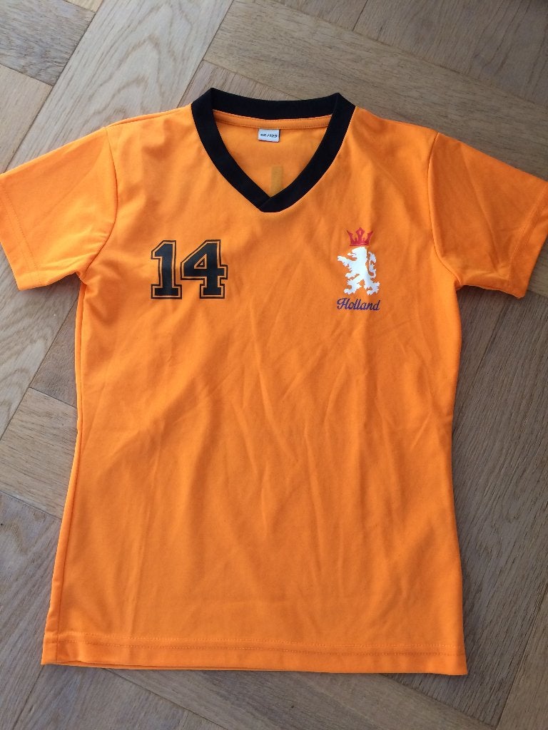 zgan oranje voetbalshirt HOLLAND mt 116/122, Kinderen en Baby's, Kinderkleding | Maat 116, Jongen of Meisje, Ophalen of Verzenden
