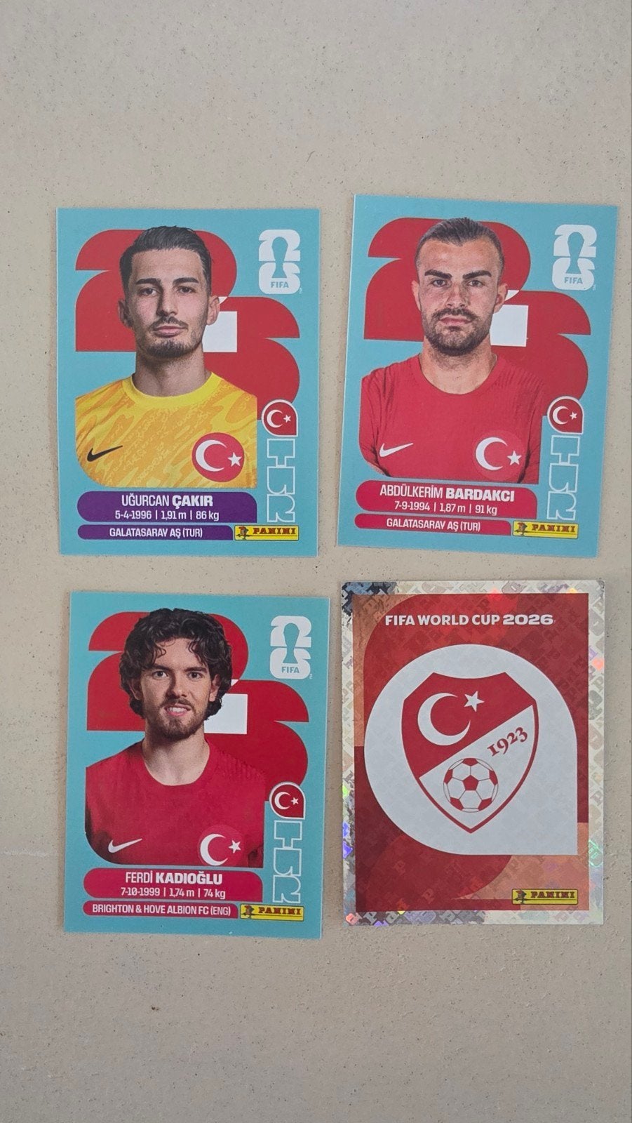 Fifa WK 2026 Panini Stickers - Turkije Team, Verzamelen, Sportartikelen en Voetbal, Ophalen of Verzenden, Zo goed als nieuw, Buitenlandse clubs
