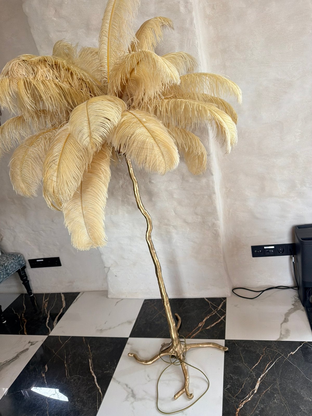 Richmond lamp met veren, Ophalen of Verzenden, Zo goed als nieuw