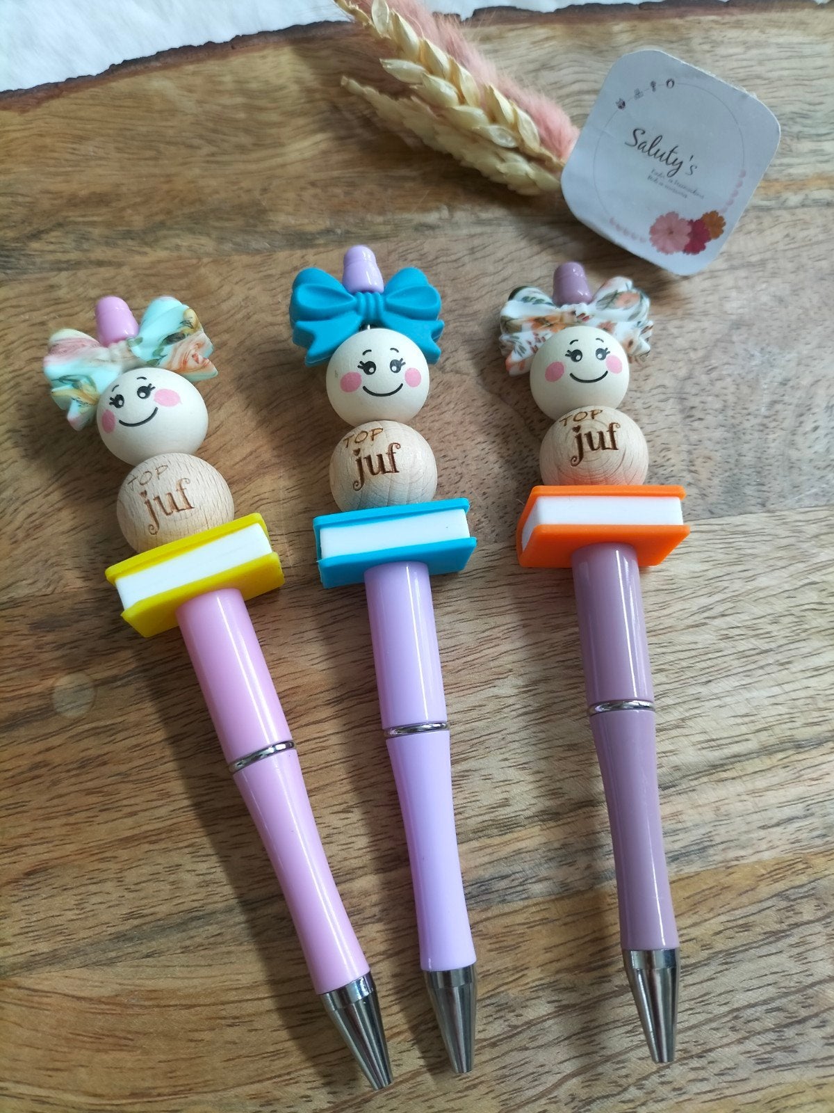 Nieuw • juf pen - cadeautje, Verzenden, Nieuw, Saluty's kinder- en kraamcadeaus, Info@salutys.nl