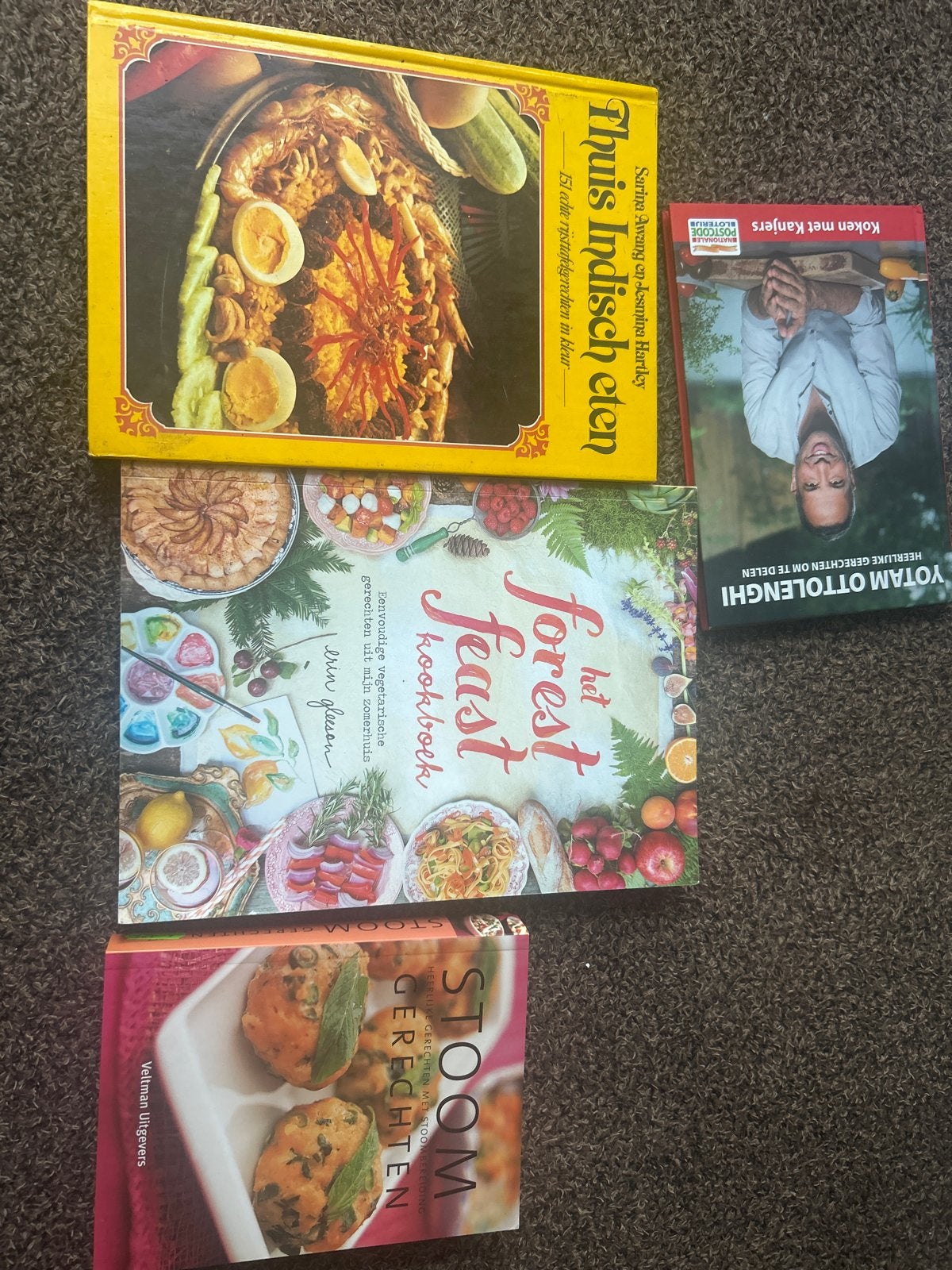 4x Kookboeken: Indisch, Vegan, Stoom & Ottolenghi, Ophalen of Verzenden, Gelezen, Gezond koken