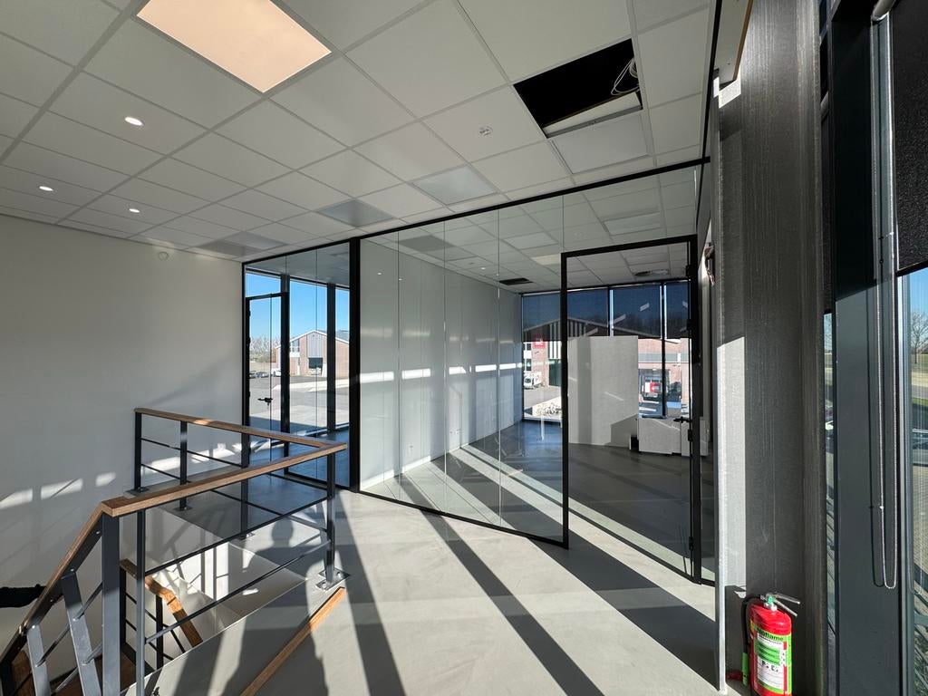 Glaswand kantoor glaswand incl montage v.a. €275/m², Werkplek, Ophalen of Verzenden, Gebruikt, Inrichting