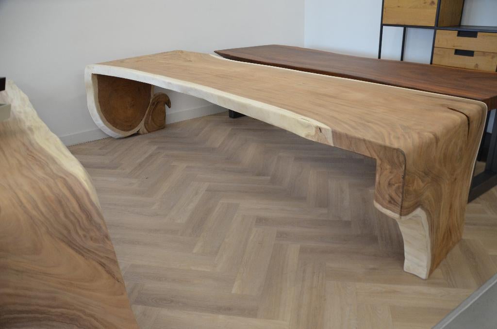 Suar Waterval tafel 325 cm, Verzenden, 50 tot 100 cm, Vijf personen of meer, Rechthoekig