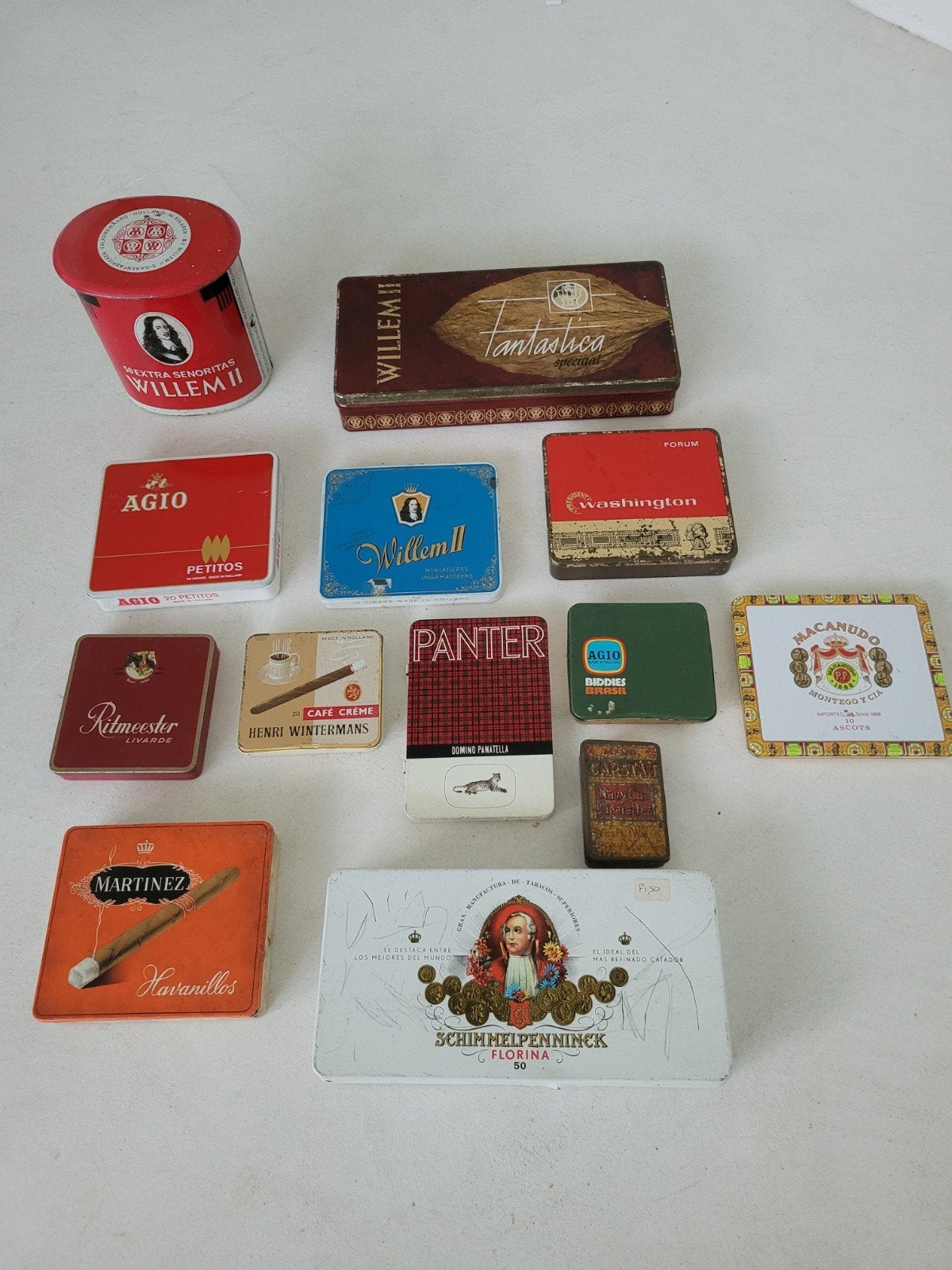 Vintage sigarenblikken - Diverse merken (13 stuks), Ophalen of Verzenden