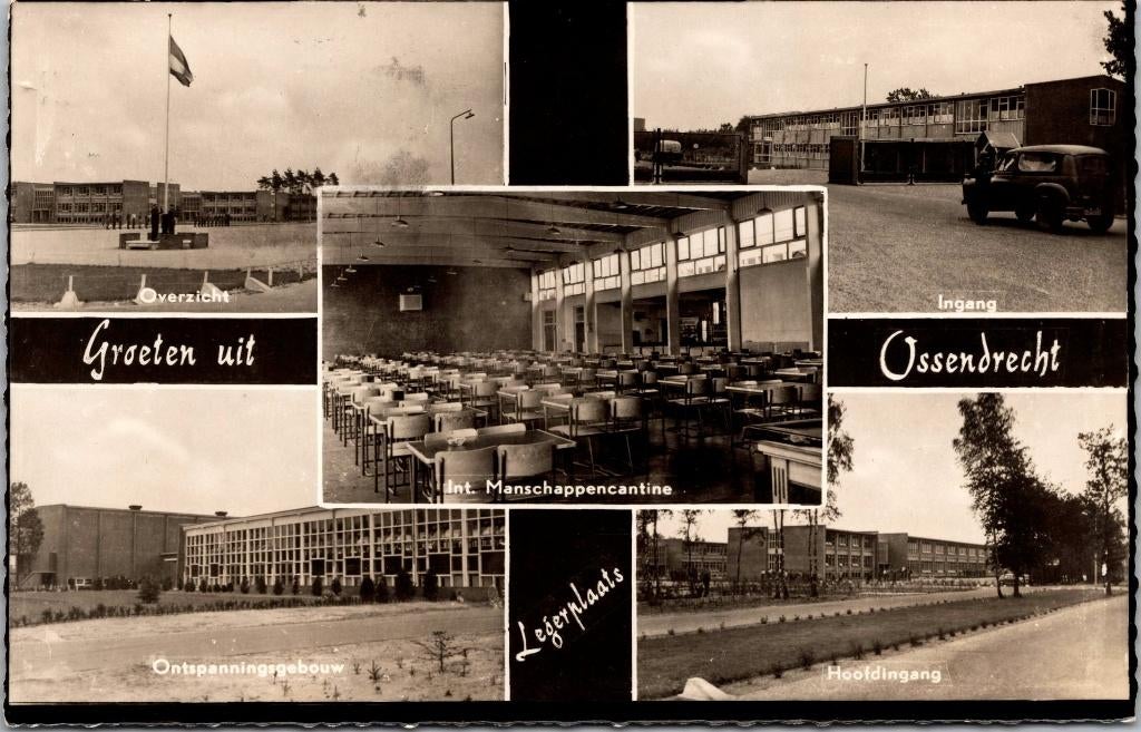 Ossendrecht - Groeten uit Legerplaats (1957) 2x, Verzenden, 1940 tot 1960, Gelopen, Noord-Brabant