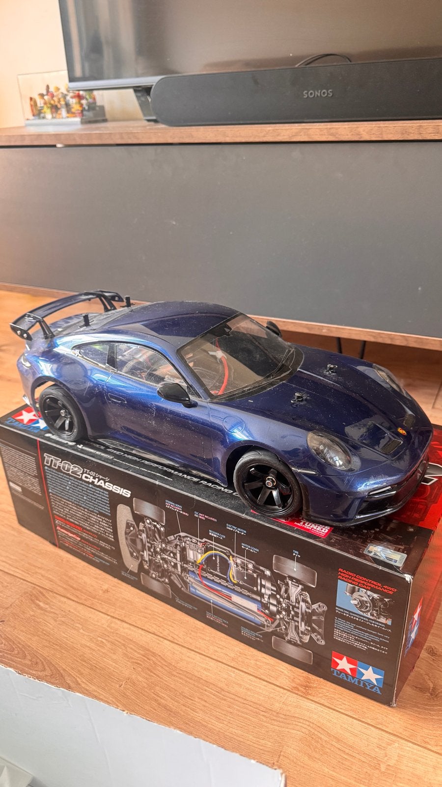 Tamiya Porsche GT3 TT-02 RC Auto met Brushless Upgrade, Hobby en Vrije tijd, Modelbouw | Radiografisch | Auto's, Elektro, Gebruikt