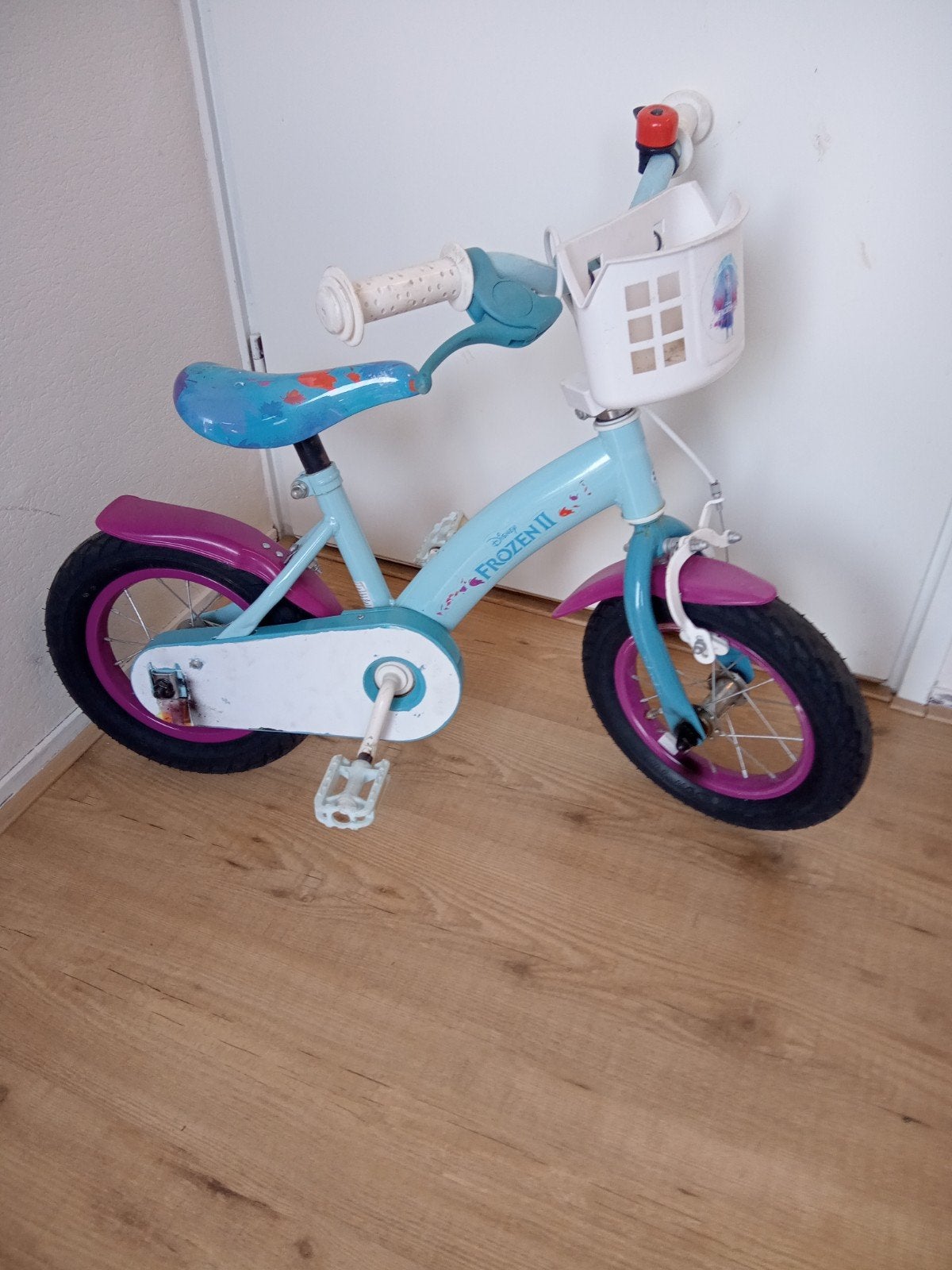 12 inch Disney Frozen handrem en terug traprem, Fietsen en Brommers, Ophalen of Verzenden, 14 inch of minder, Handrem