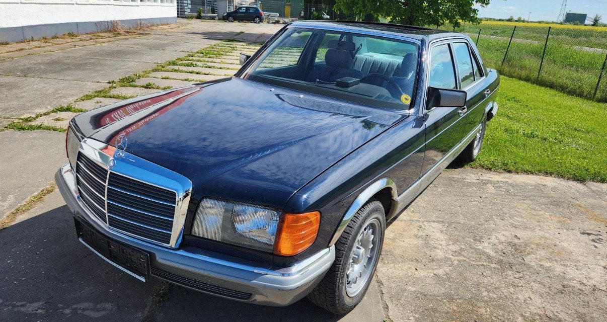Mercedes-Benz W126 S280 Automaat Blauw Panoramadak oldtimer, Ophalen of Verzenden
