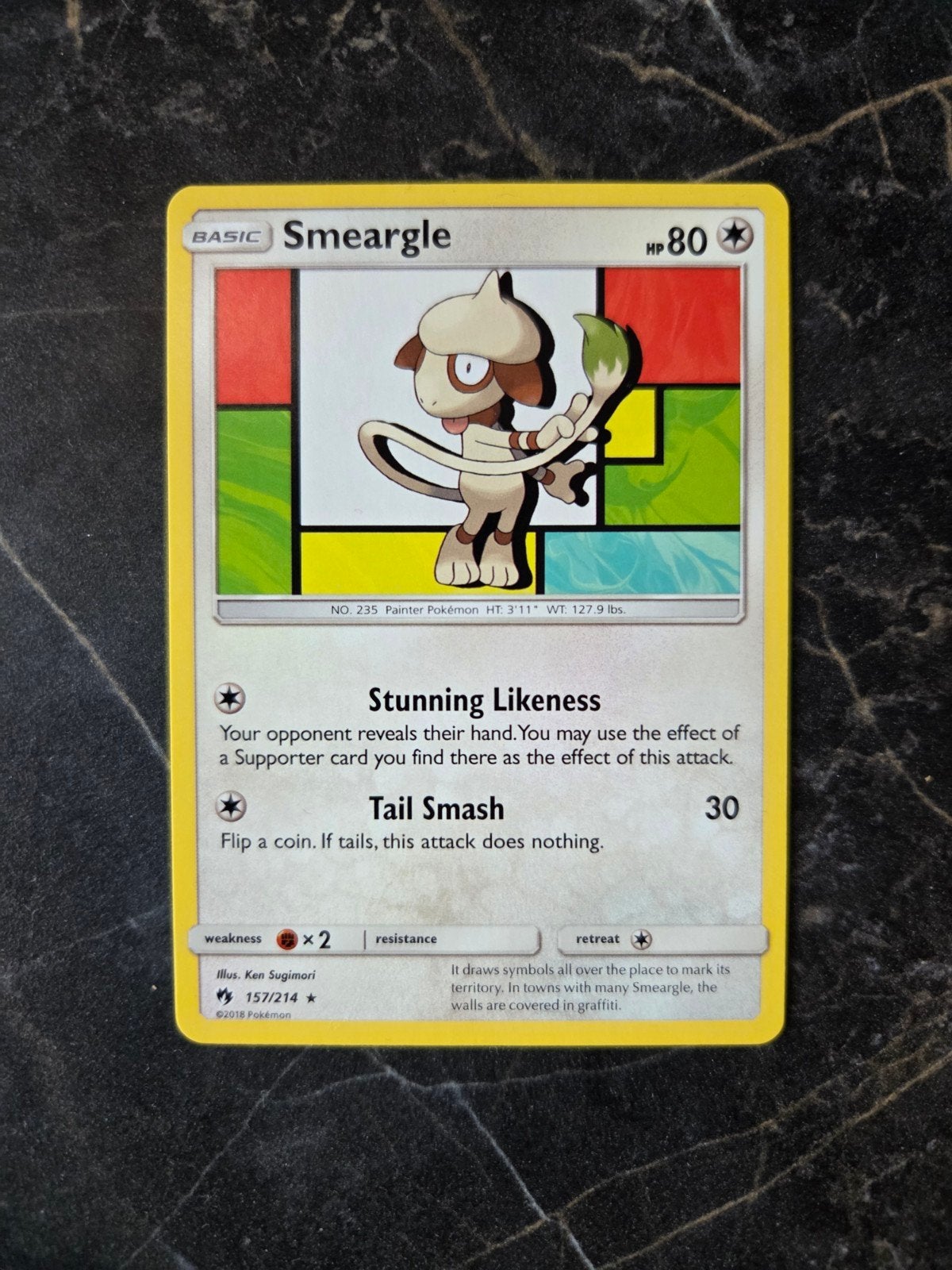 Smeargle - 157/214 - Piet Mondriaan, Ophalen of Verzenden, Zo goed als nieuw, Losse kaart