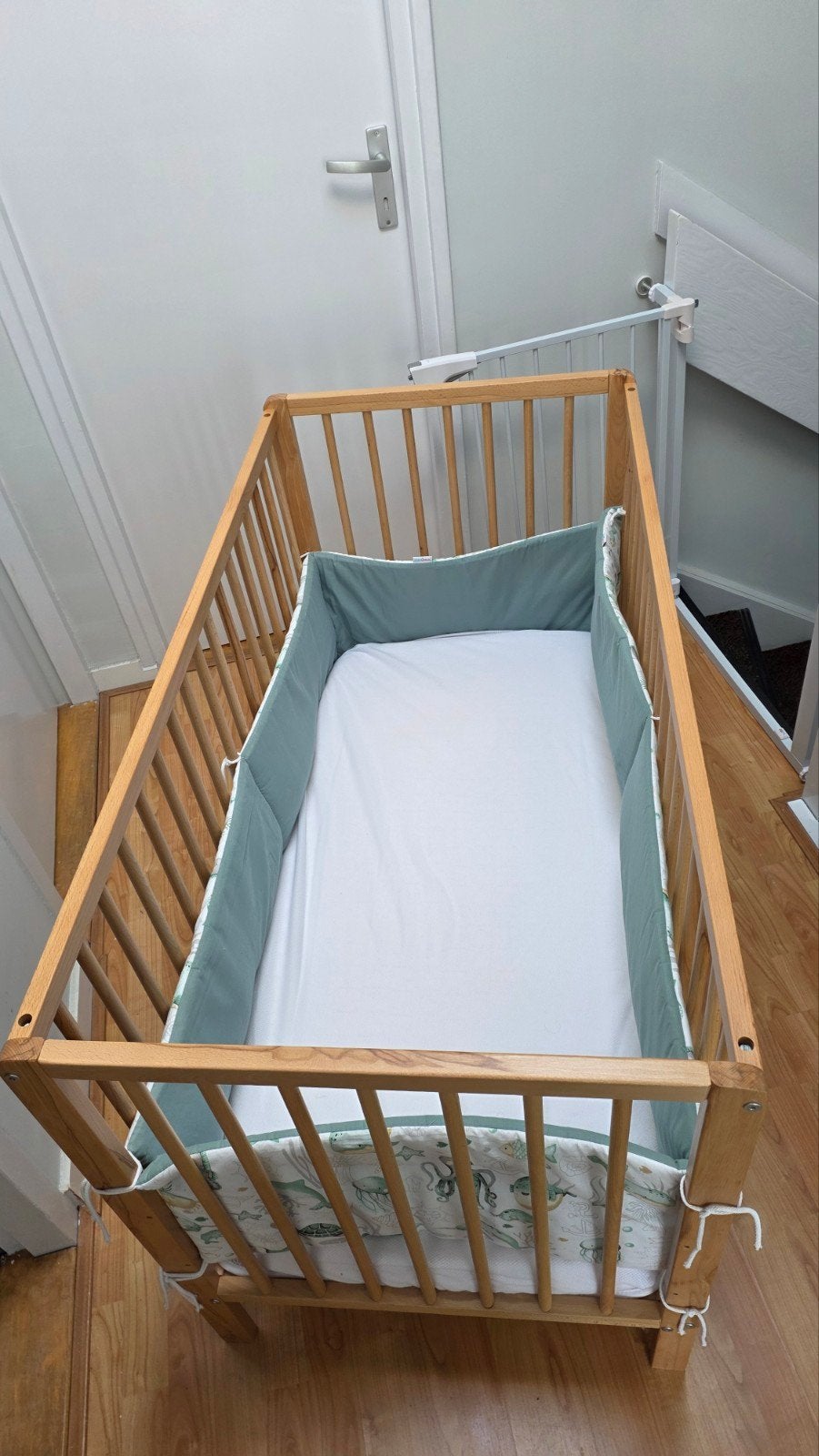 Zo goed als nieuw: Comp ledikant Prenatal + Aerosleep matras, 70 tot 85 cm, 140 tot 160 cm, Zo goed als nieuw, Ophalen