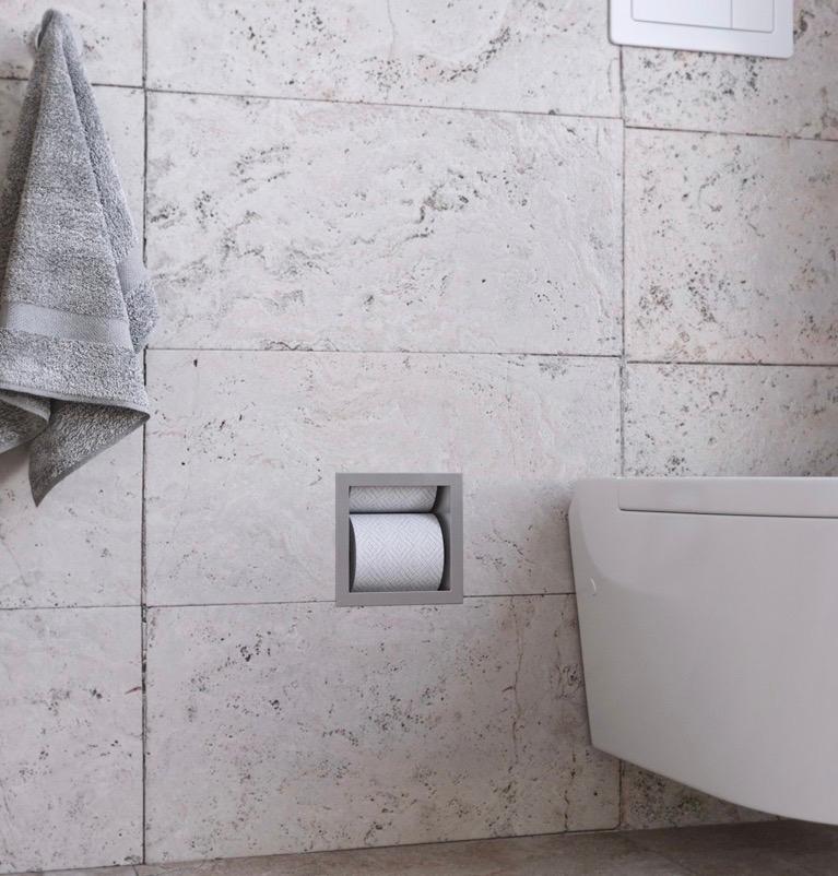 Wiesbaden inbouw reserverolhouder wc, Huis en Inrichting, Badkamer | Badtextiel en Accessoires, Ophalen of Verzenden, Nieuw, Grijs