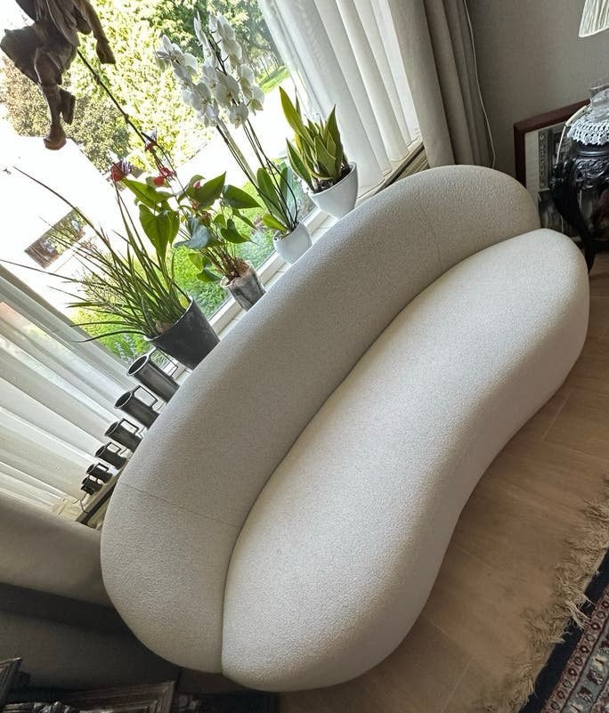 Jysk Androp 3-zits bank in boucle stof, zo goed als nieuw, Huis en Inrichting, Banken | Sofa's en Chaises Longues, Driepersoons