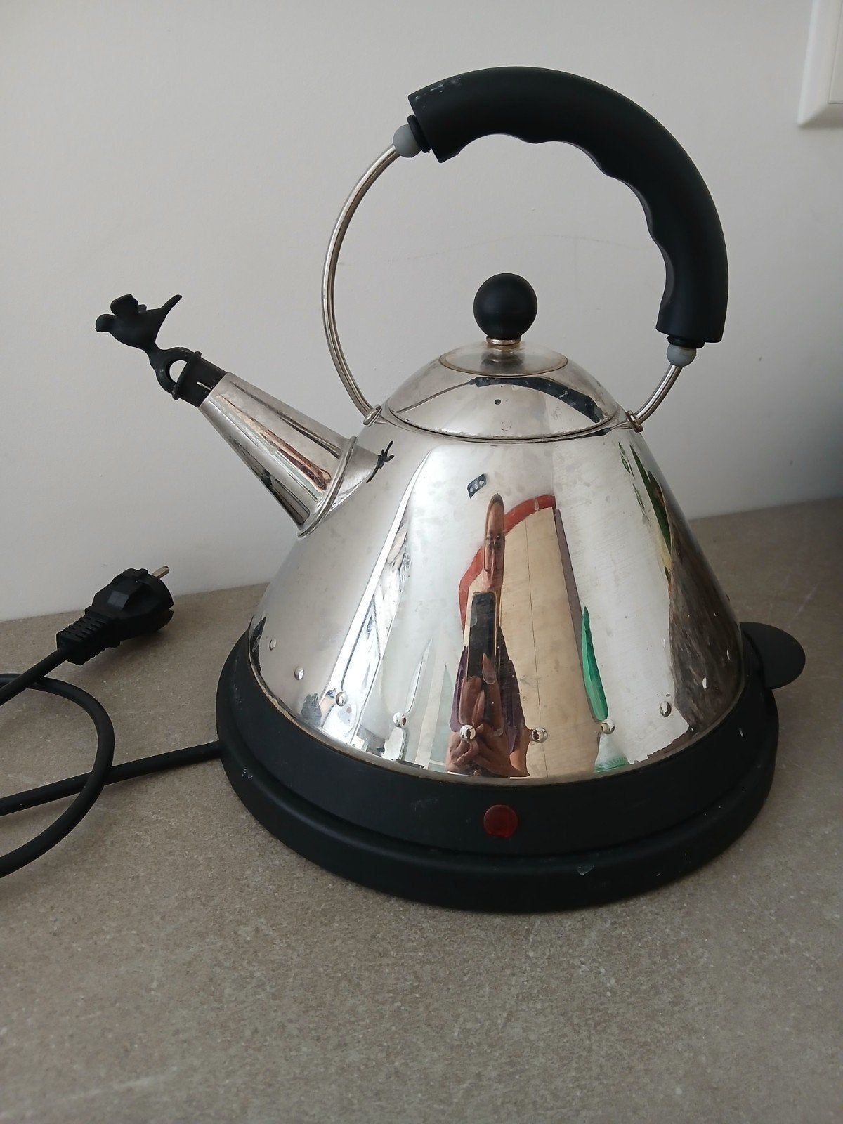 Alessi MG32 Fluitketel - 1.5L RVS Design Ketel, 1 tot 2 liter, Ophalen of Verzenden, Gebruikt, Rvs