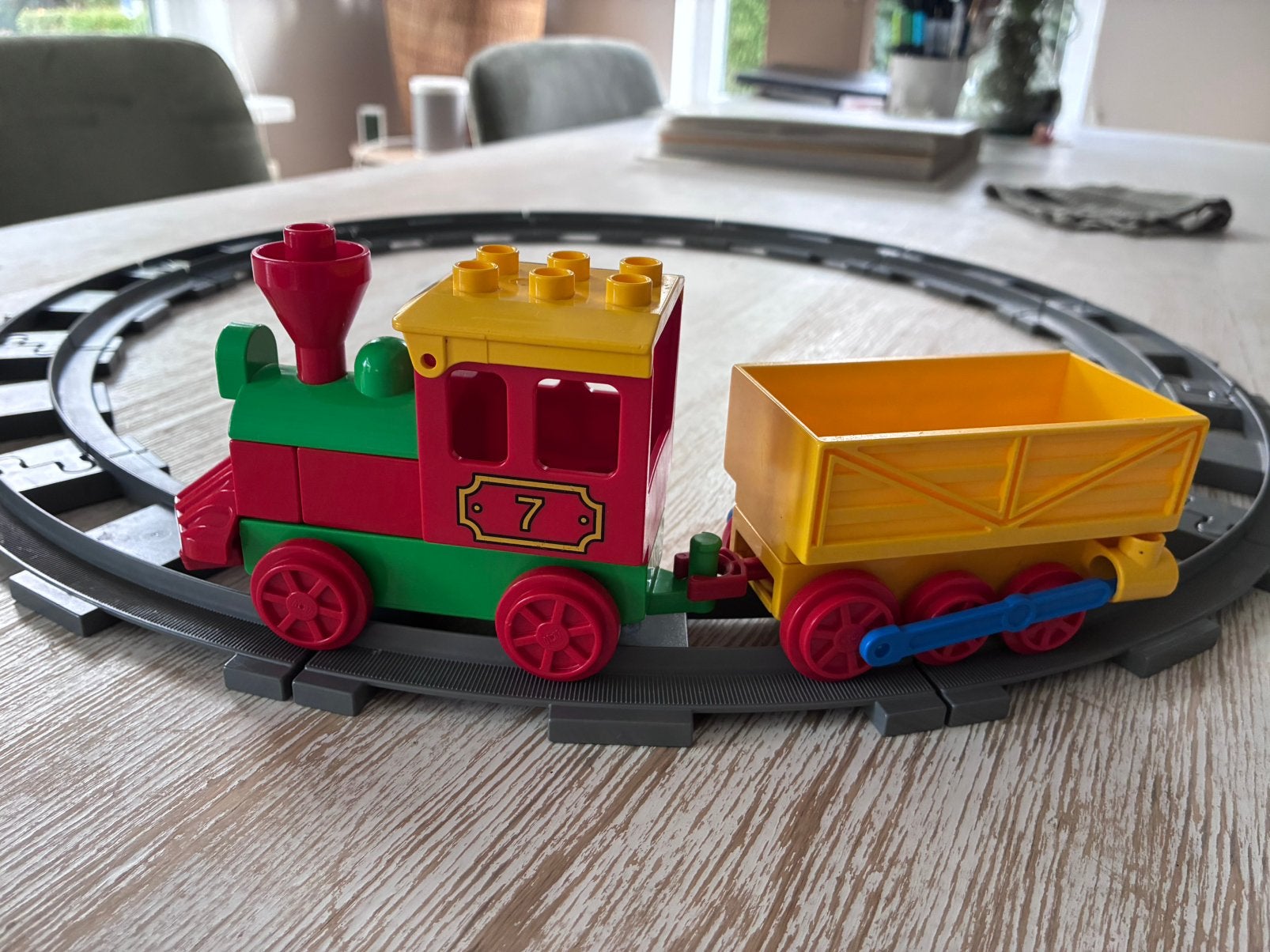 Duplo stoomtrein en rails, Ophalen of Verzenden, Zo goed als nieuw, Duplo