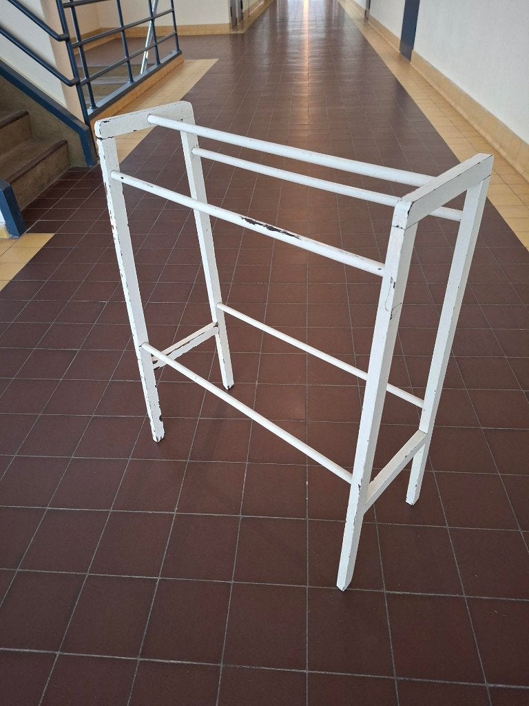 vintage staand handdoekenrek rek brocante patina oude verf, Ophalen of Verzenden