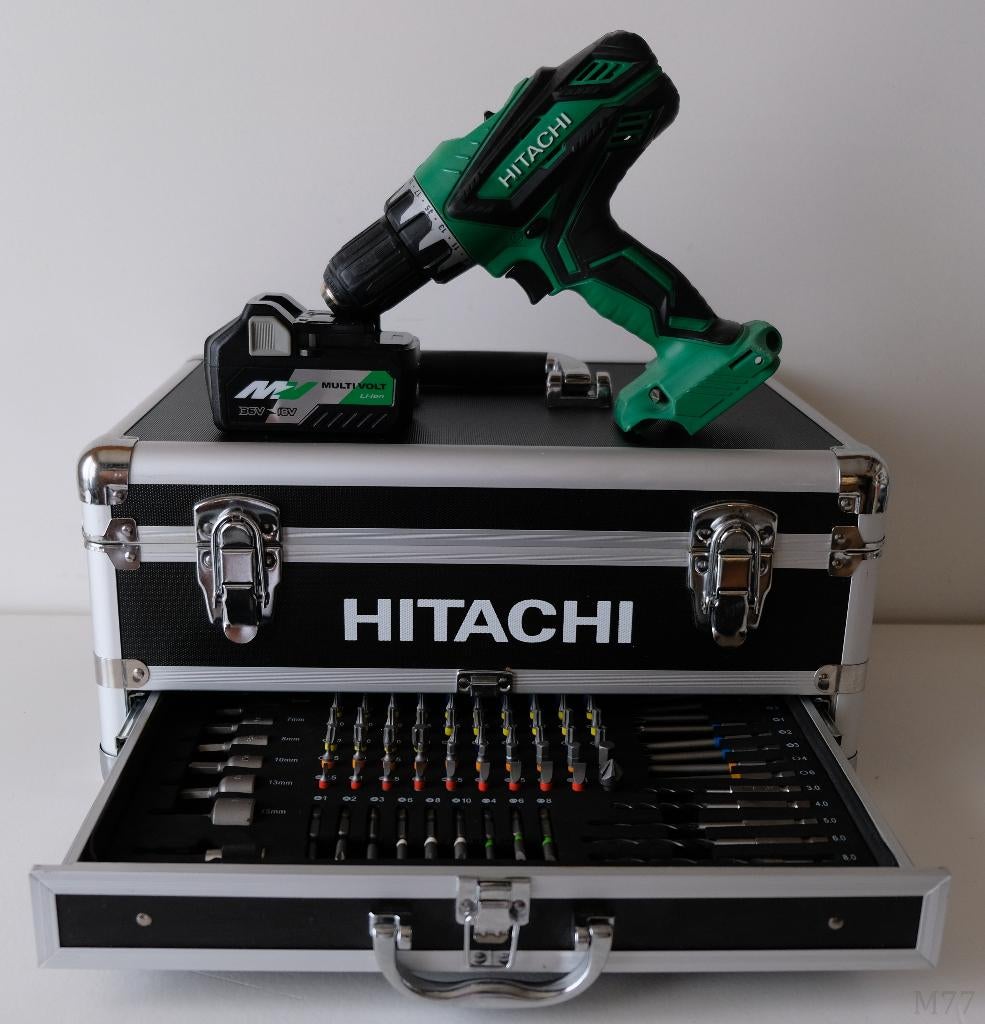 Hitachi DS18DJL WC Accu Schroefmachine & Accessoires & Accu, Gebruikt, Variabele snelheid, Ophalen of Verzenden, Boor- en Schroefmachine