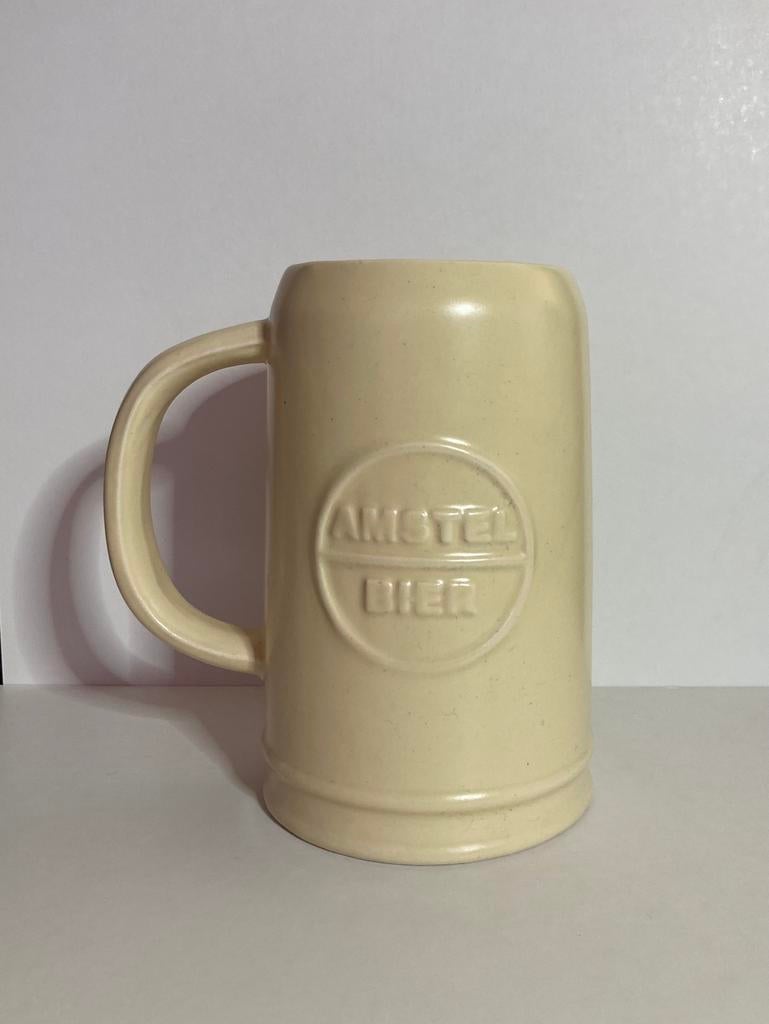 Amstelbier bierpul keramiek crème kleurig, Verzamelen, Biermerken, Ophalen of Verzenden, Nieuw, Pul(len), Amstel