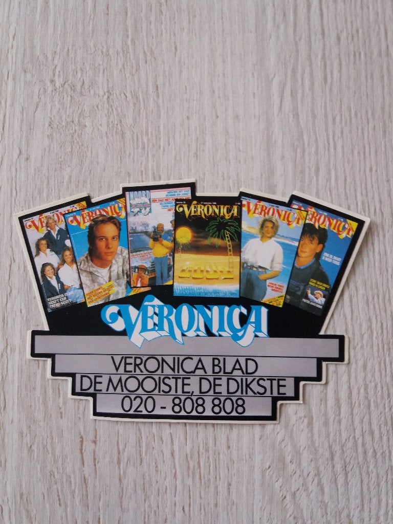 sticker VERONICA ( 18 ), Ophalen of Verzenden, Zo goed als nieuw, Film, Tv of Omroep