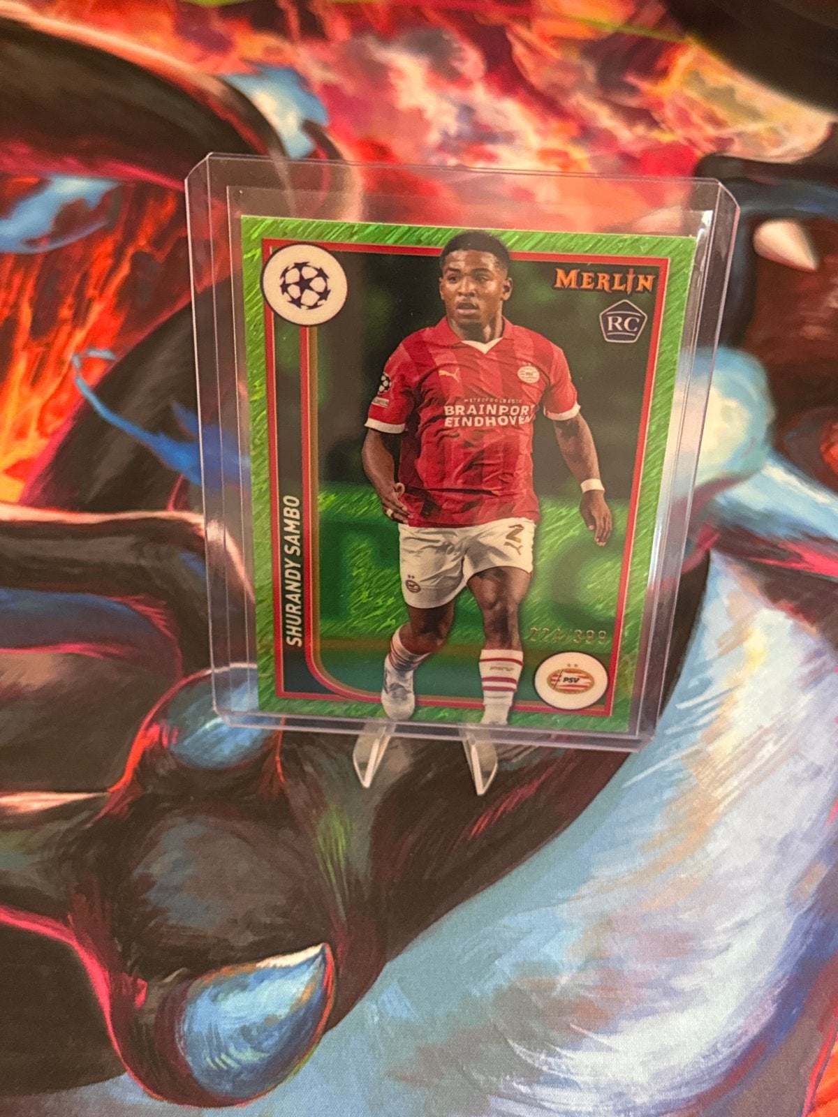 Shurandy Sambo Merlin RC PSV Spelerskaart, Ophalen of Verzenden, Zo goed als nieuw, PSV, Spelerskaart
