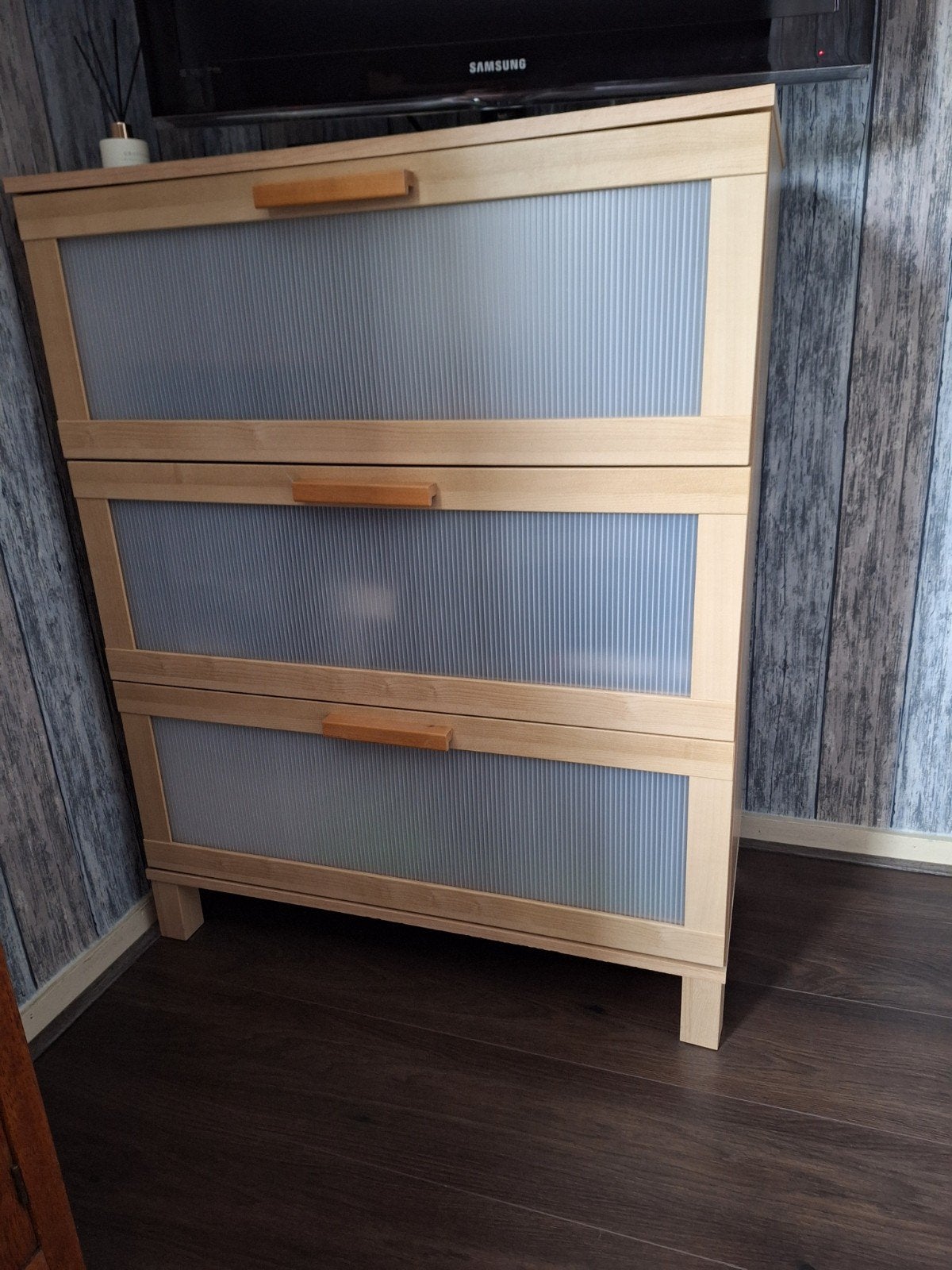 IKEA KOMPLEMENT ladekast met 3 lades, Huis en Inrichting, Kasten | Ladekasten, Ophalen, Gebruikt, Modern, Scandinavisch, 100 tot 150 cm