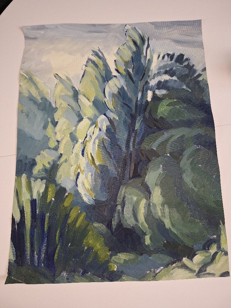 Jan van Asbeck - Landschap op linnendoek (56 x 42 cm), Antiek en Kunst, Ophalen, Doek, Impressionistisch, Landschap