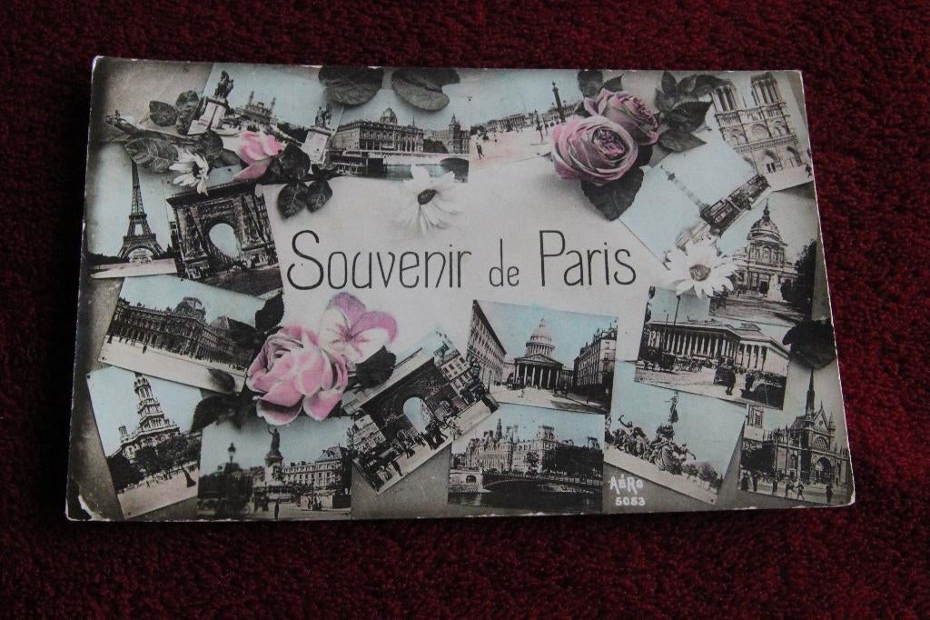 Souvenir de Paris. Kaartje Parijs, Verzamelen, Ansichtkaarten | Buitenland, Gelopen, Frankrijk, 1920 tot 1940, Ophalen of Verzenden
