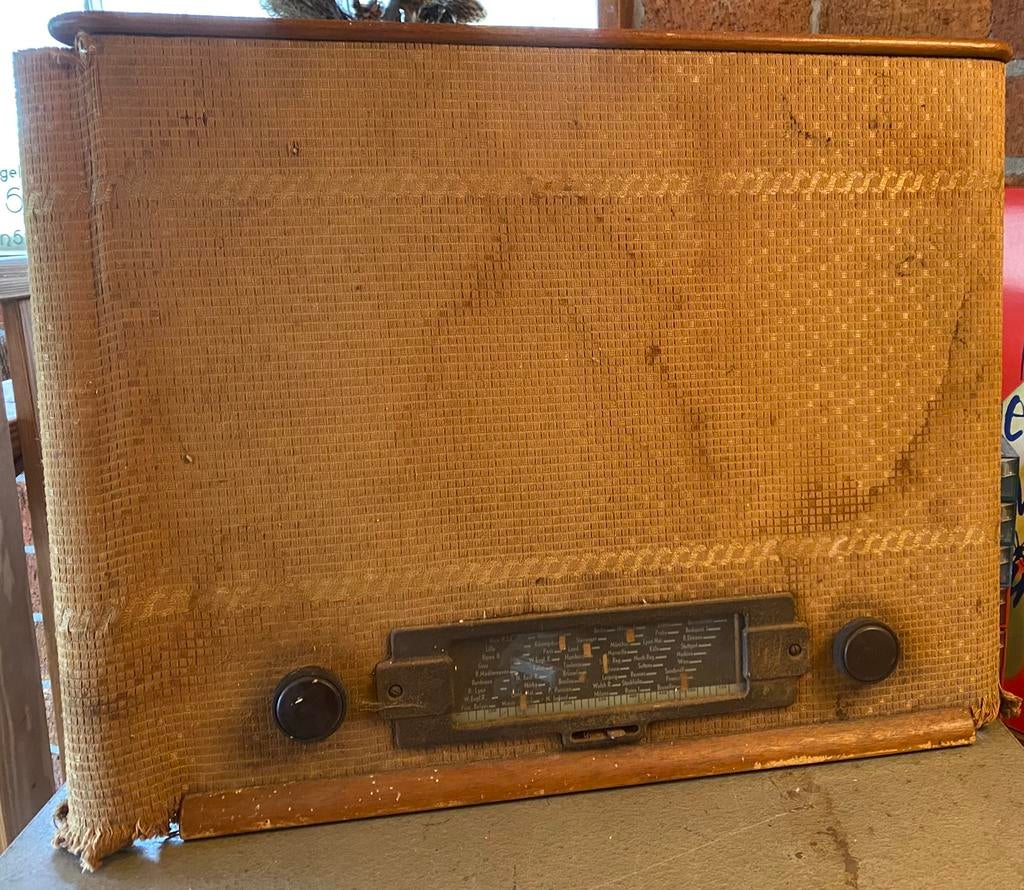 Philips BX 360A “zingende plank" radio, opknapper, Ophalen of Verzenden, Niet werkend, Radio
