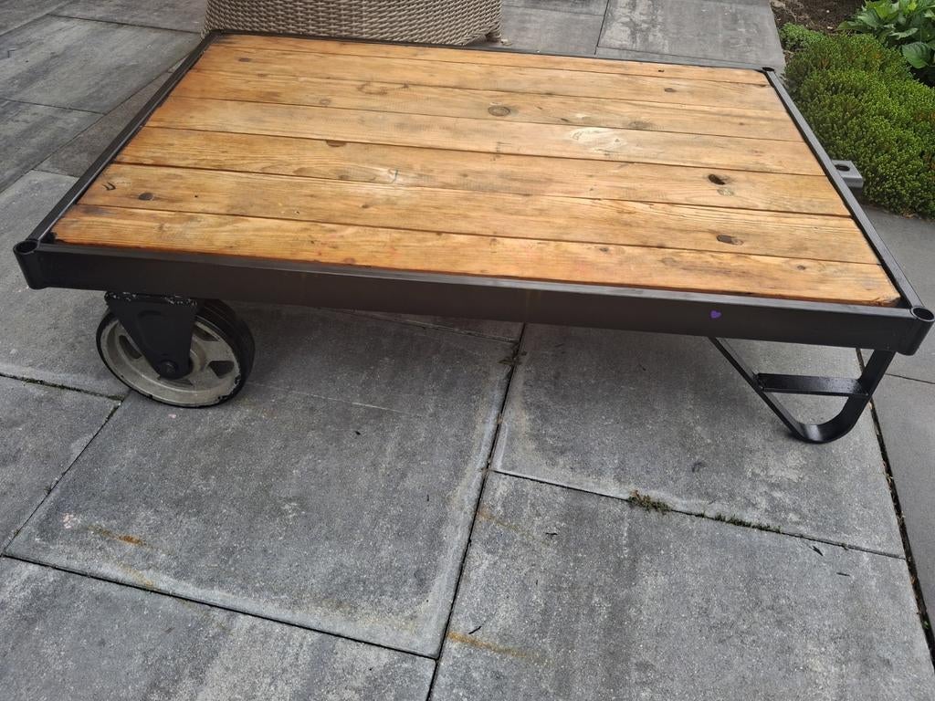 Salontafel palletwagen industrieel, 100 liter of meer, Ophalen, Transportkar