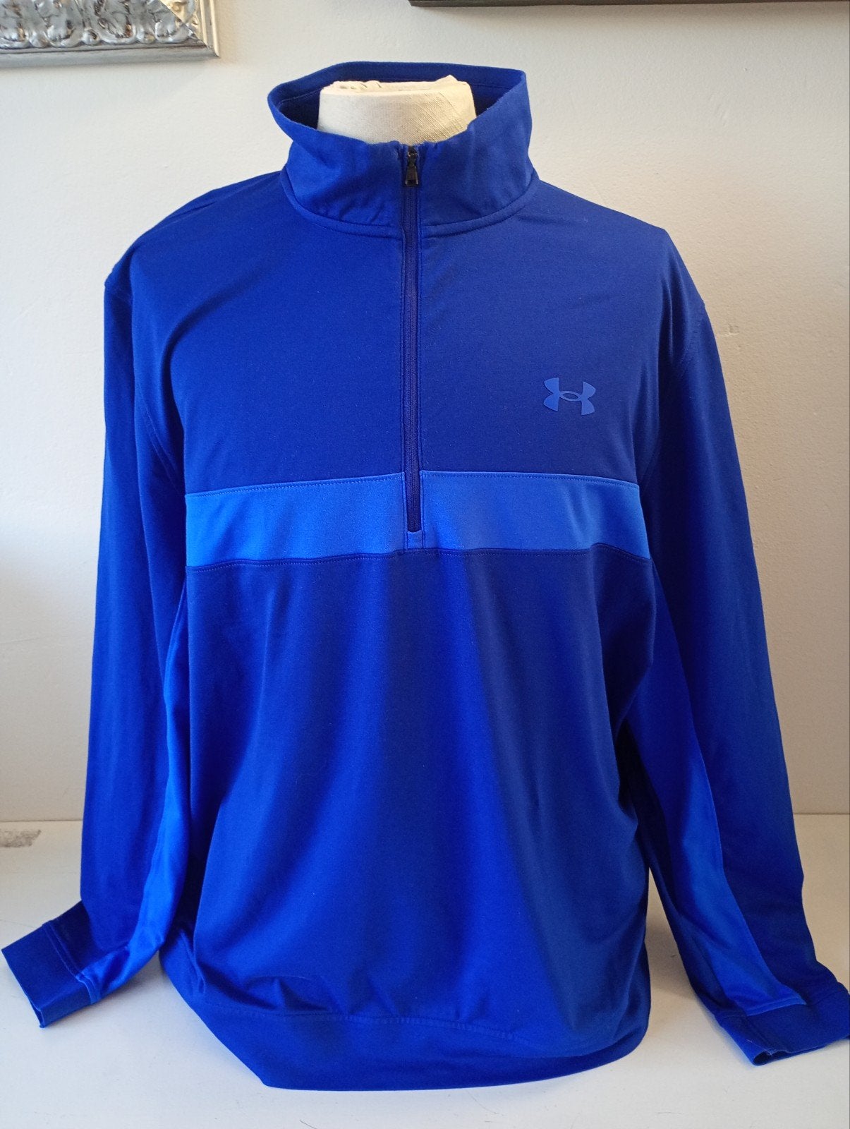 Under Armour Golf Top 1/4 Zip Blauw - Heren - Maat XL - met, Maat 56/58 (XL), Zo goed als nieuw, Onbekend, Algemeen