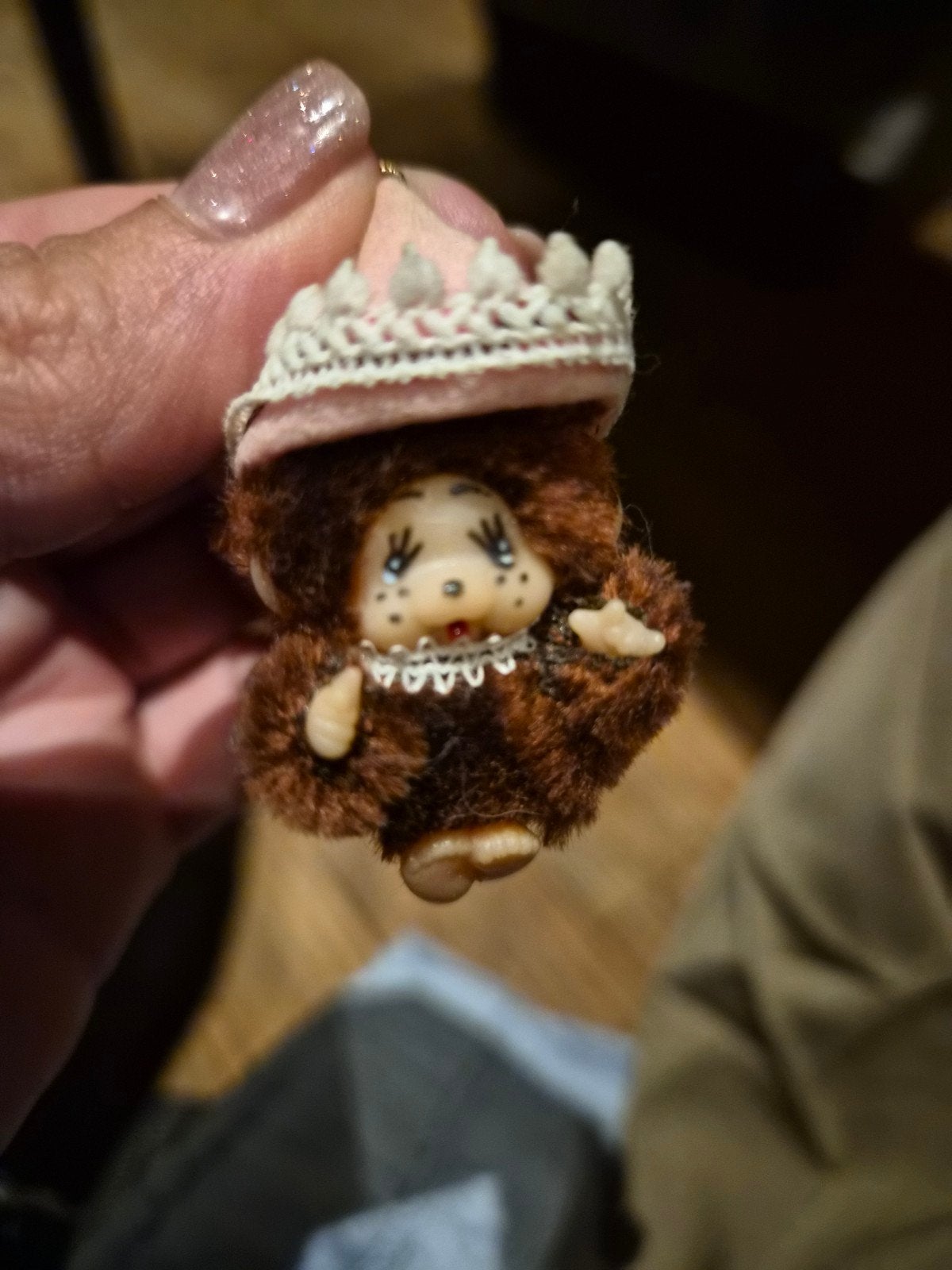 vintage mini Monchhicvintage, Ophalen of Verzenden, Zo goed als nieuw, Beeldje of Poppetje